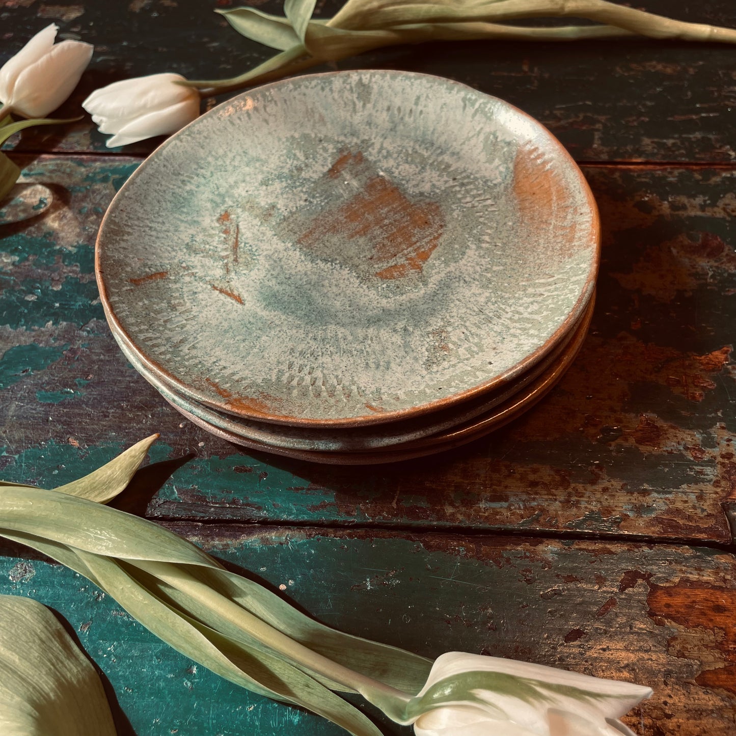 Set of four dessert plate