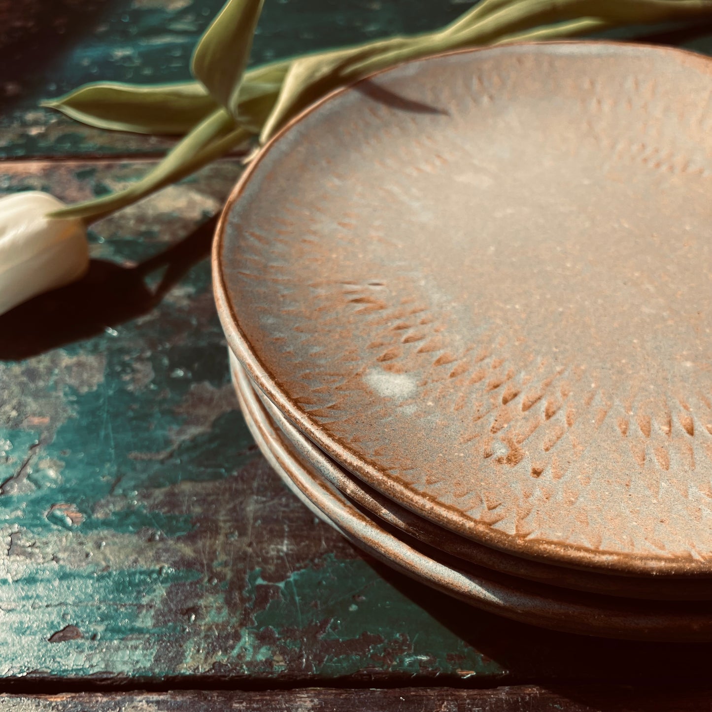 Set of four dessert plate